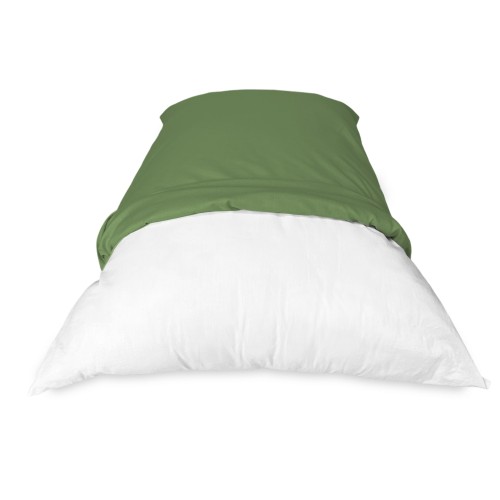 PAR de funda de almohada para almohada STRONG color liso PRAIRIE GREEN cm. 52X82