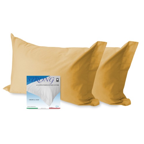 PAR de fundas de almohada para funda de almohada OCRA de color sólido STRONG cm. 52X82