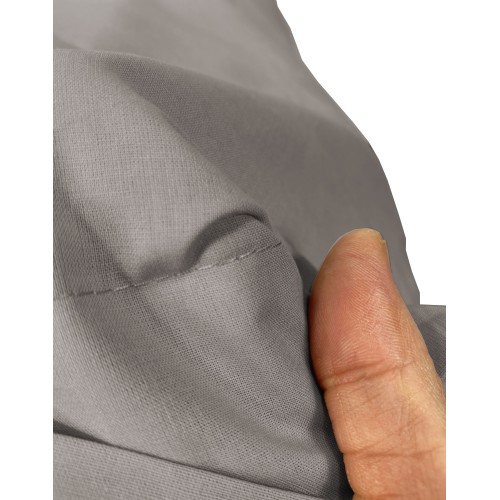 PAIR of pillowcase for STRONG pillow solid color DOVE GREY cm. 52X82
