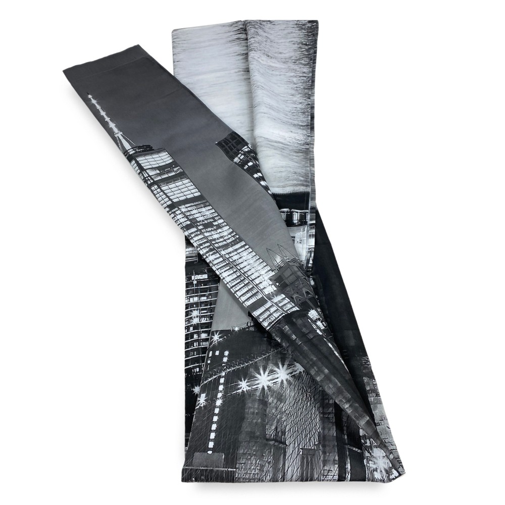 NEW YORK CURTAIN with BROOKLYN bridge cm.160X300 made MADE in ITALY linen blend