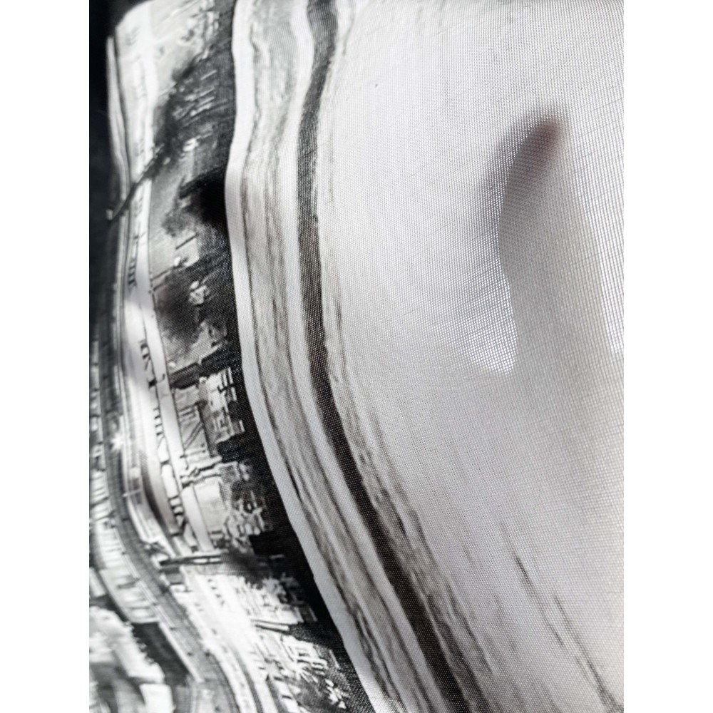 NEW YORK VORHANG mit BROOKLYN Brücke cm.160X300 made in ITALY Leinenmischung