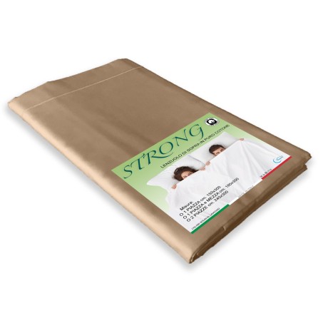 hazelnut top sheet in pure cotton