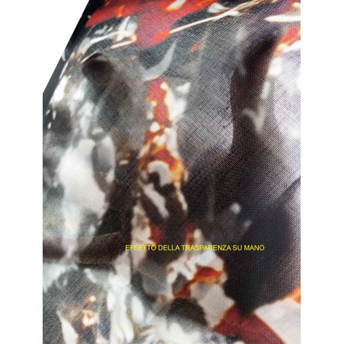 Cortina I LOVE PARIS cm.160X300 hecha MADE en mezcla de lino ITALIA