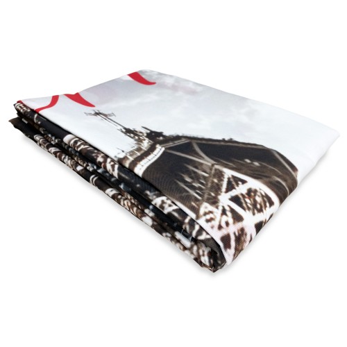 TENDA I LOVE PARIS cm.160X300 confezionata MADE in ITALY misto lino