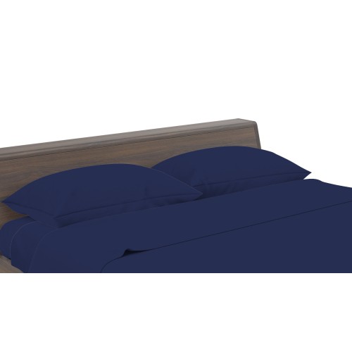 STRONG SHEETS sheet set solid color DARK BLUE pure COTTON Made in Italy