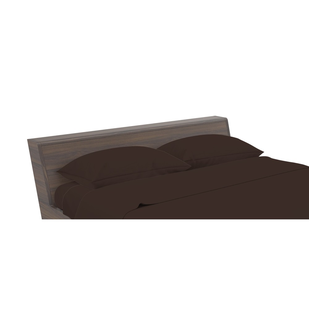 COMPLETO lenzuolo STRONG LENZUOLA tinta unita MARRONE puro COTONE Made in Italy