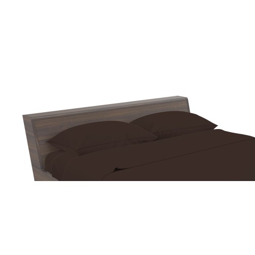 COMPLETO lenzuolo STRONG LENZUOLA tinta unita MARRONE puro COTONE Made in Italy