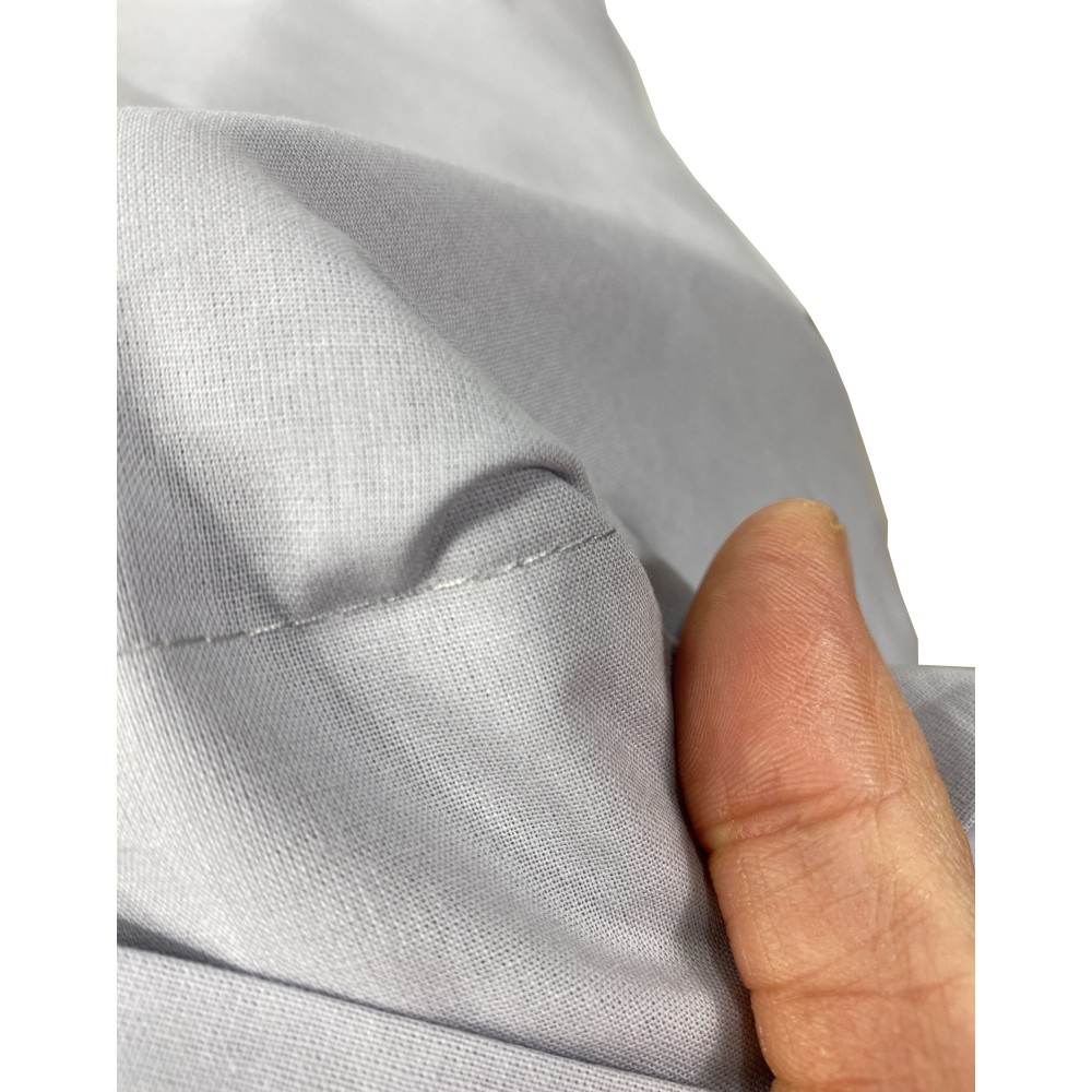 Set de Draps de Lit en Coton en couleur unie gris STRONG fabriqué en Italie