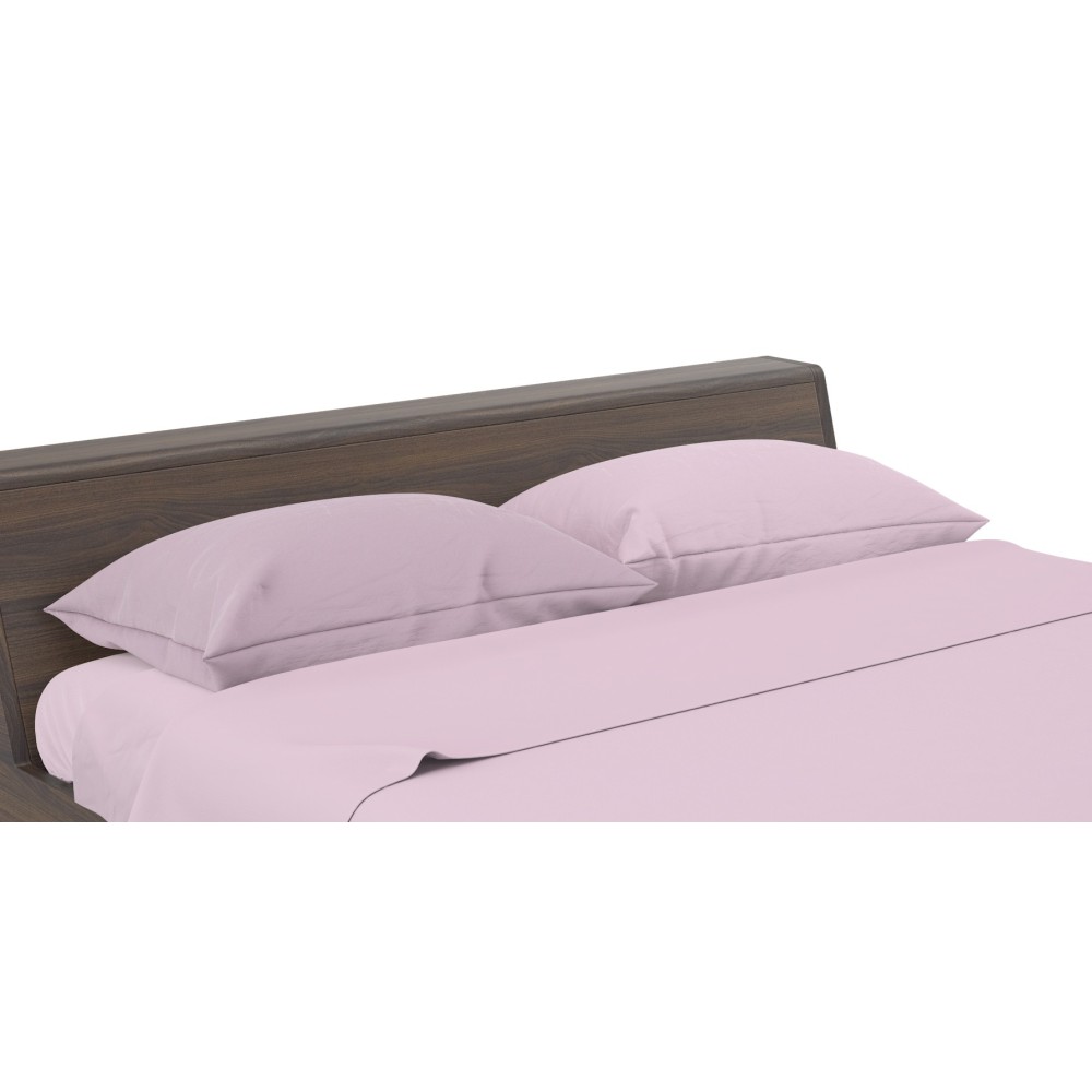 Set de Draps de Lit en Coton en couleur unie rose STRONG fabriqué en Italie