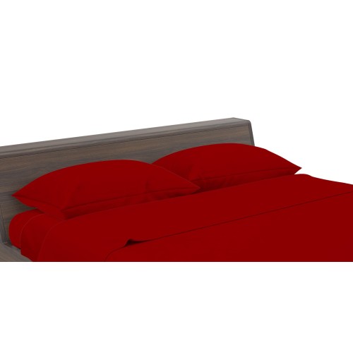 Set de Draps de Lit en Coton en couleur unie bordeaux STRONG fabriqué en Italie