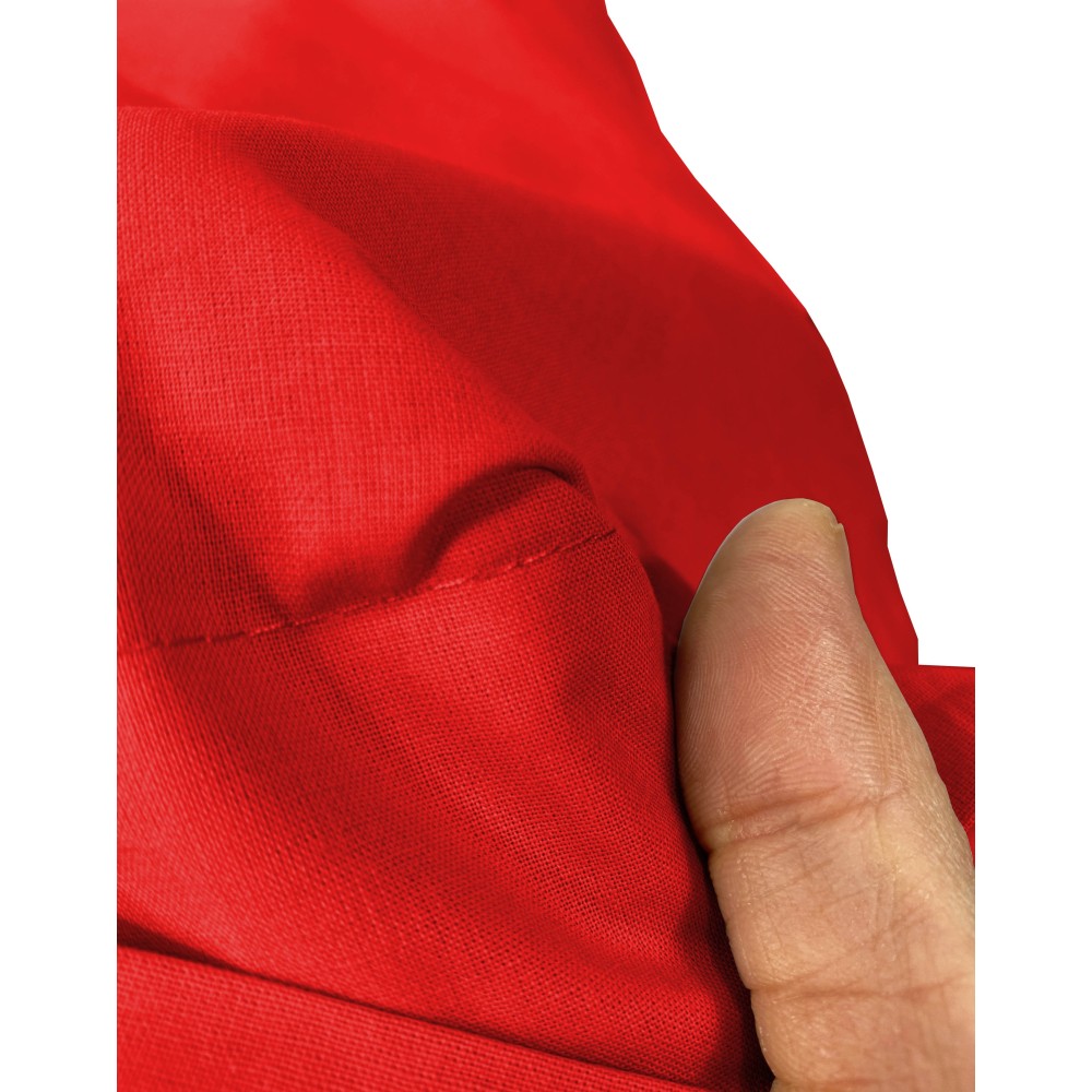 JUEGO DE SÁBANAS SÁBANAS FUERTE color sólido ROJO ALGODÓN puro Made in Italy