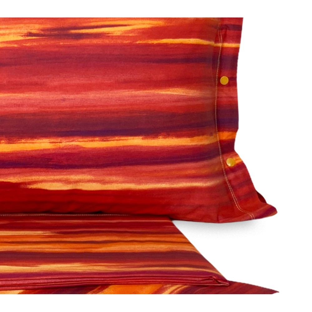 RIO ARANCIO MODERN SHADED SHEET in pure cotton