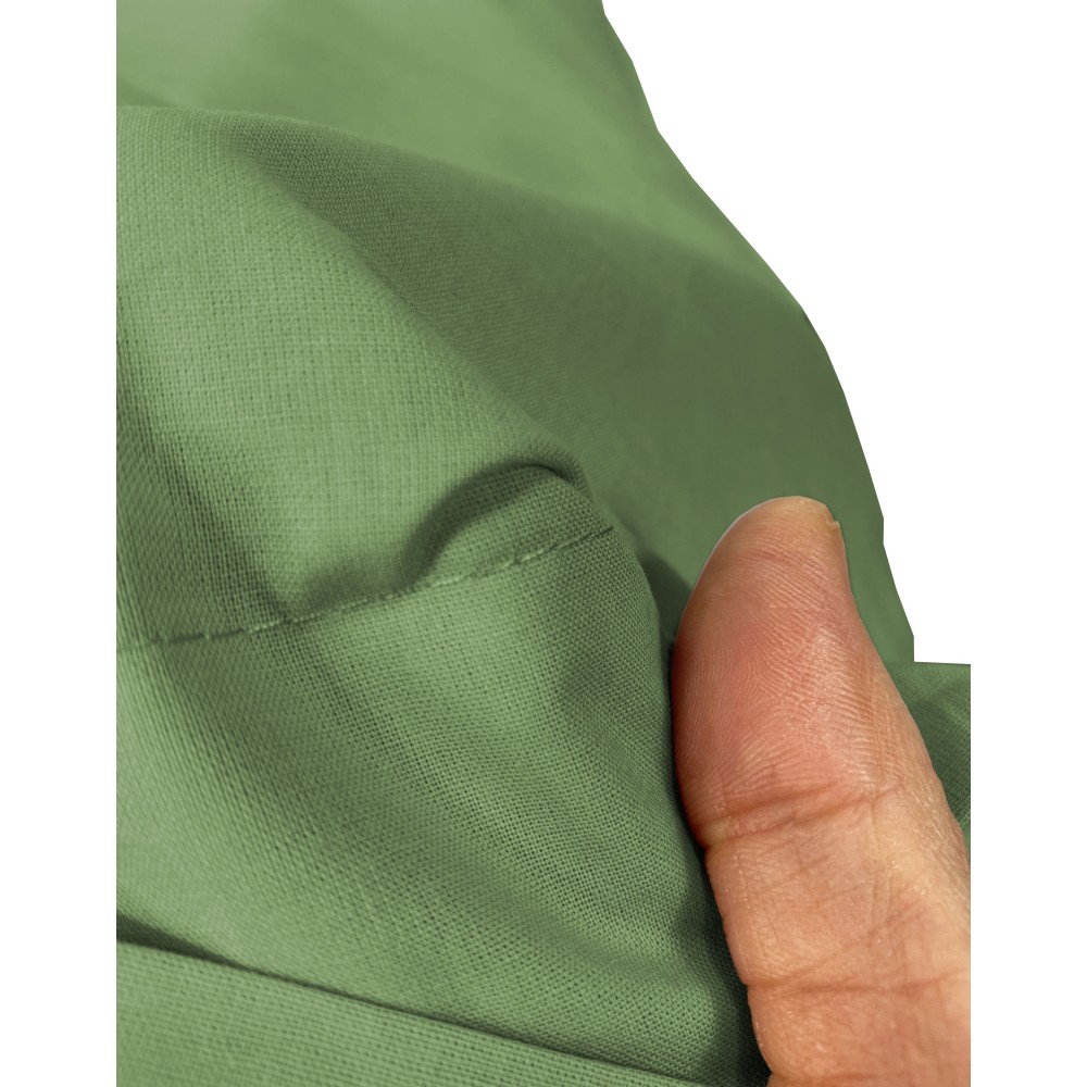 SHEET WITH CORNERS STRONG solid color PRAIRIE GREEN made in Italy