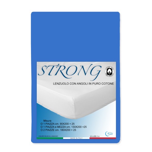 SHEET with CORNERS STRONG solid color BLUETTE made in Italy