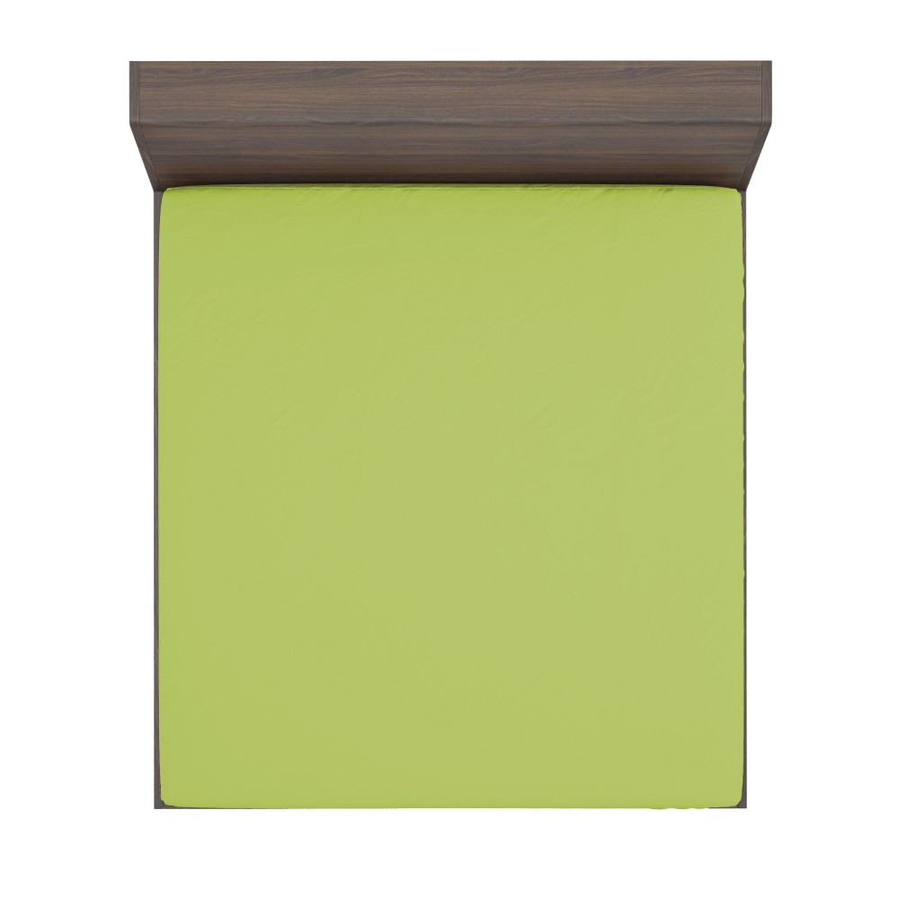 LENZUOLO con ANGOLI STRONG tinta unita VERDE ACIDO made in Italy
