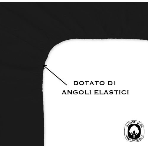 BLECH mit ECKEN STARK einfarbig SCHWARZ made in Italy