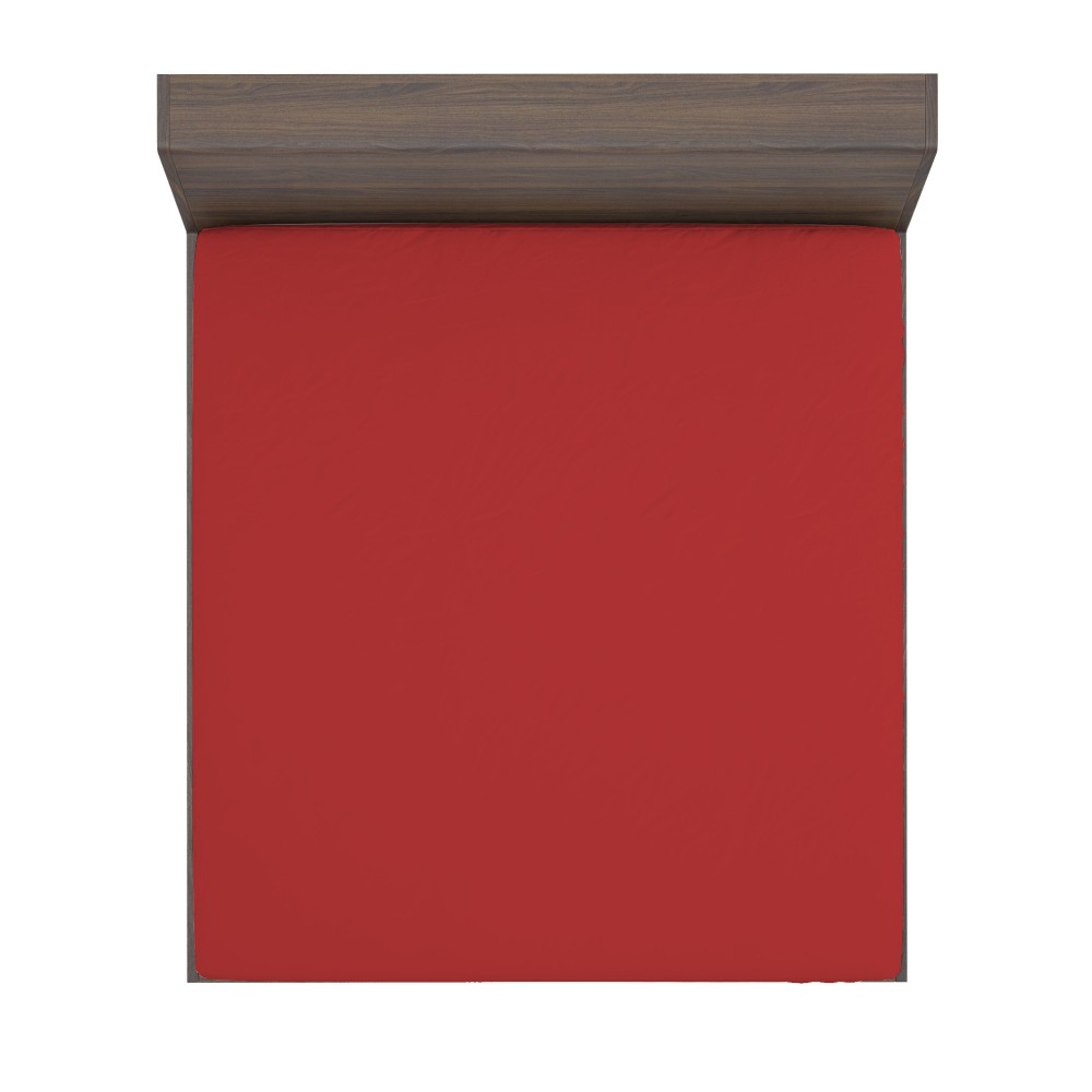 FITTED SHEET with STRONG solid color BORDEAUX made in Italy