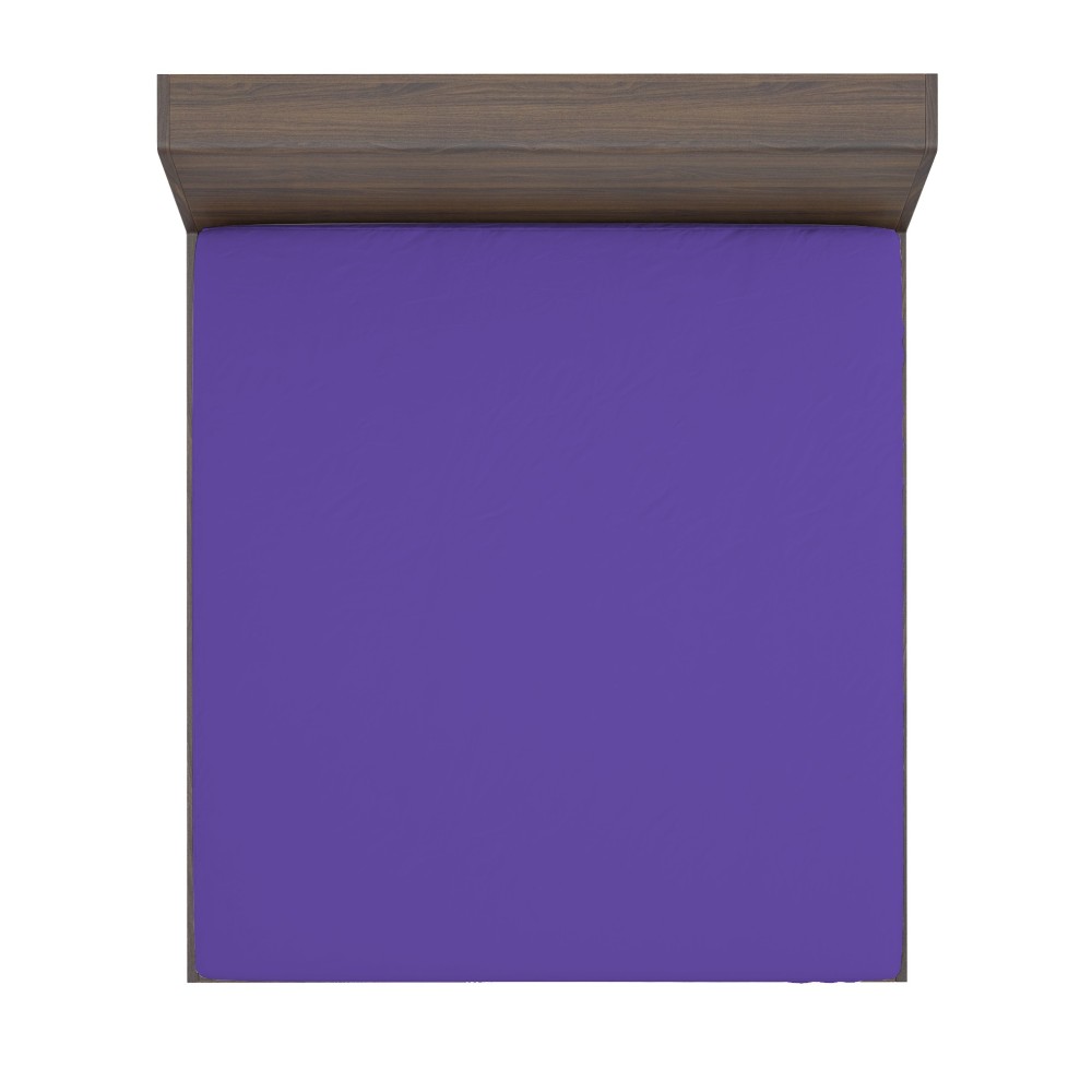 LENZUOLO con ANGOLI STRONG tinta unita VIOLA made in Italy