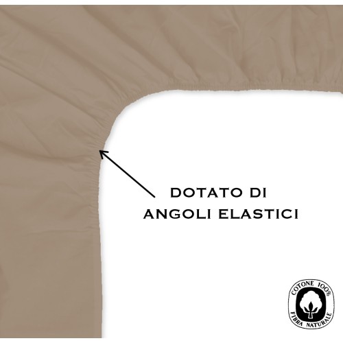 DRAP HOUSSE AVEC COINS JOLI NOISETTE