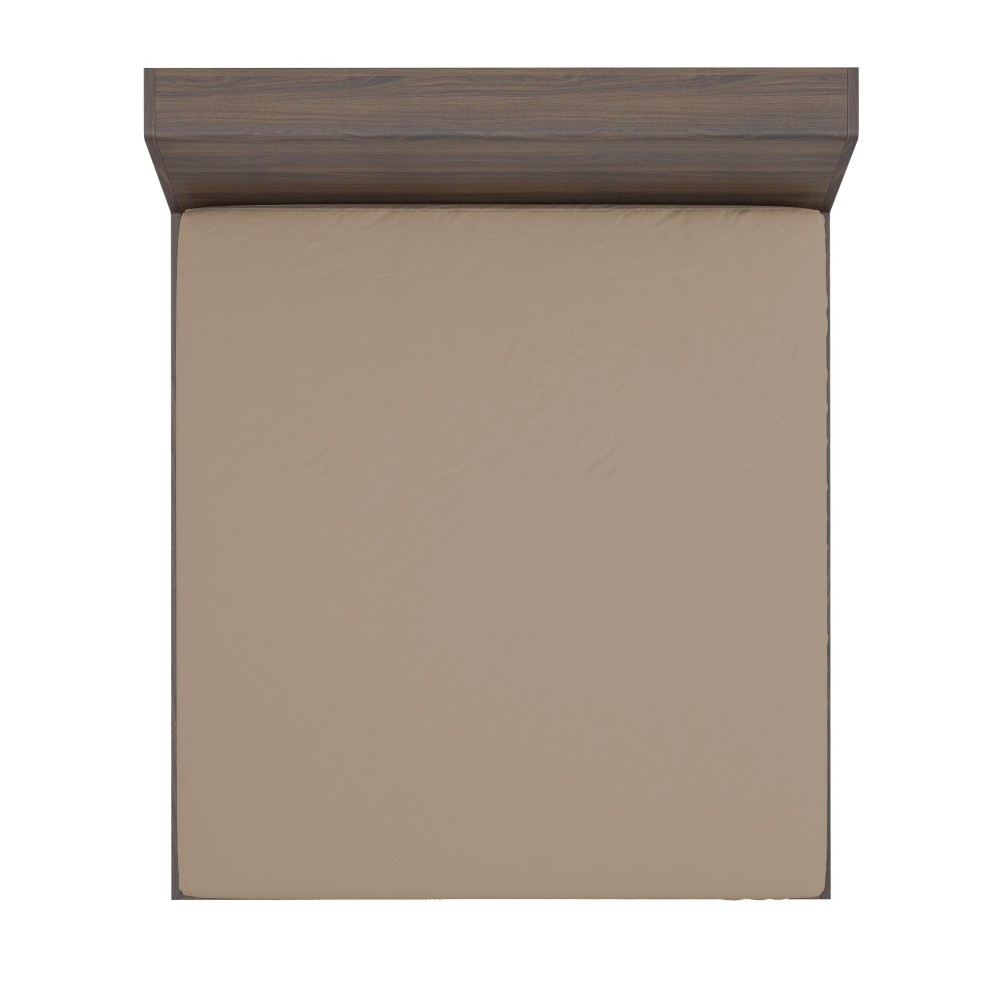 SHEET WITH CORNERS STRONG solid color HAZELNUT made in Italy