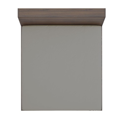 FITTED SHEET with STRONG solid color DOVE GREY made in Italy