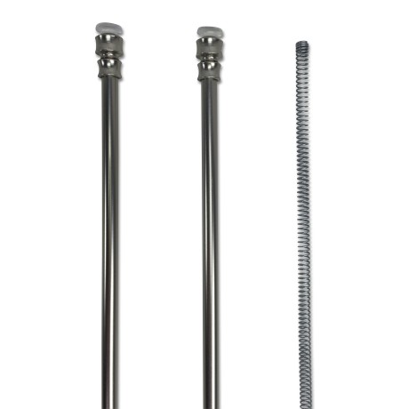 silver-plated spring-loaded forends, steel