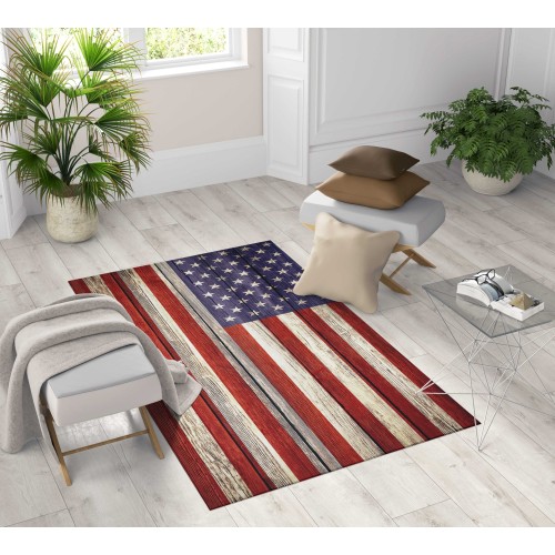 ALFOMBRA HD FANTASY dormitorio y salón modernos AMERICAN VINTAGE FLAG