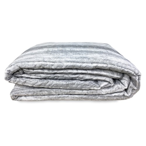 ART quilted bedspread shaded grey