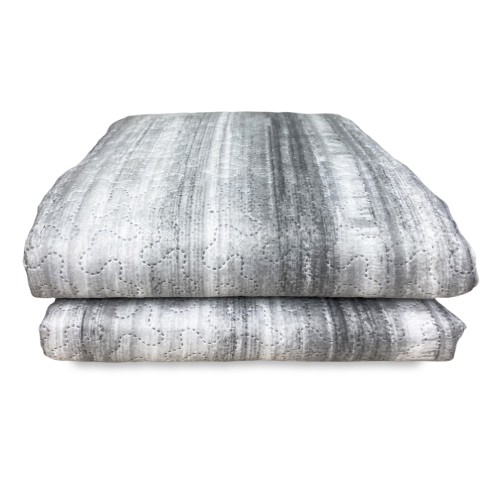 ART quilted bedspread shaded grey