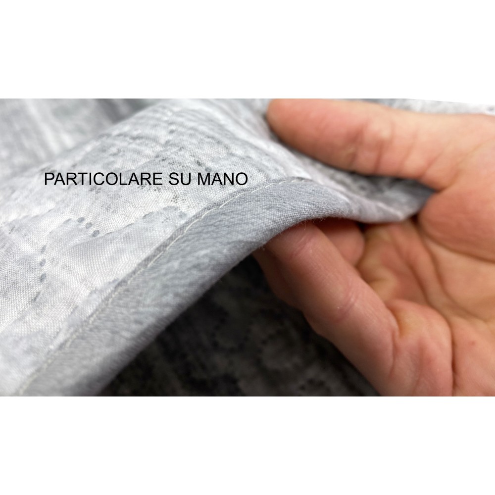 COPRILETTO trapuntato ART sfumato grigio