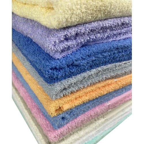 LOT DE 1 SERVIETTE DE TOILETTE + 1 SERVIETTE INVITÉ EN ÉPONGE ET TOILE AÏDA À BRODER AU POINT DE CROIX AVEC FIL OFFERT