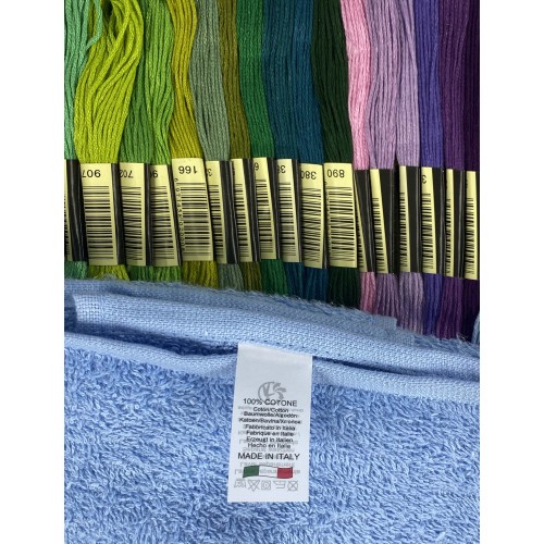 Set Handtücher Frottee Aida Canvas zum Sticken Kreuzstich 1+1 Gesicht und GAST mit kostenlosem Garn