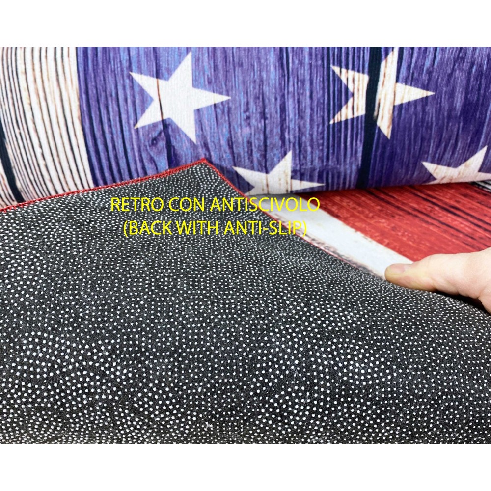 HD FANTASY RUG modernes Schlafzimmer und Wohnzimmer AMERICAN VINTAGE FLAG
