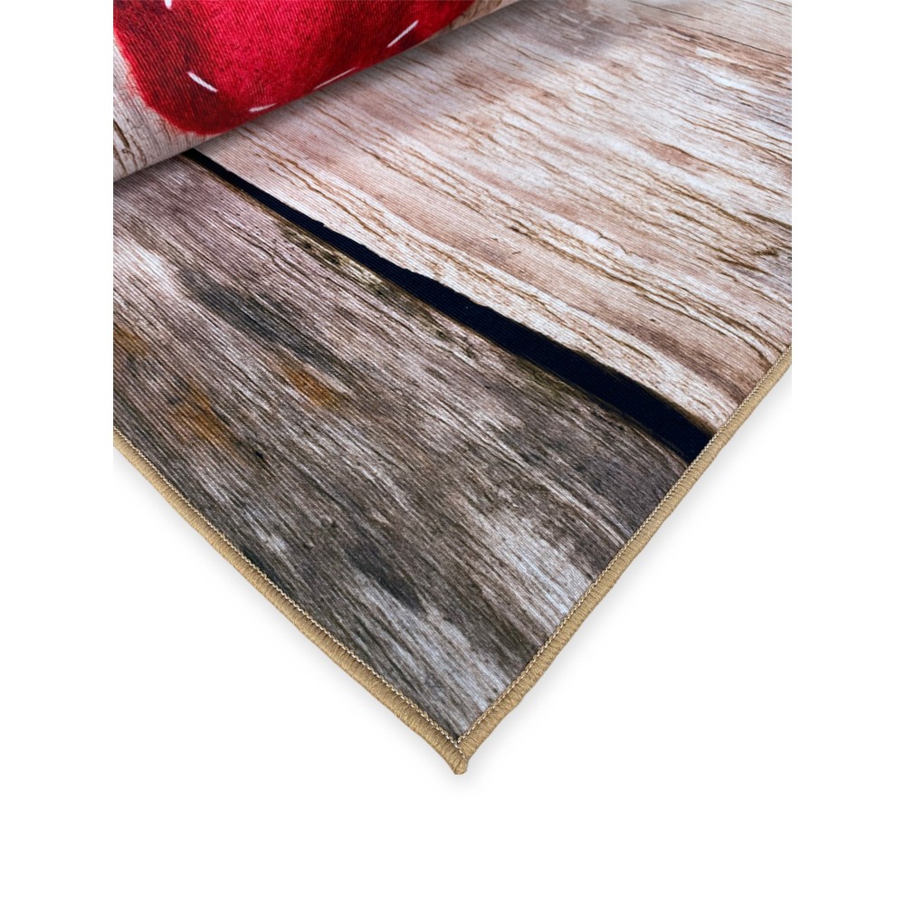 TAPPETO FANTASY HD moderno camera e salotto SHABBY CHIC cuore Rosso