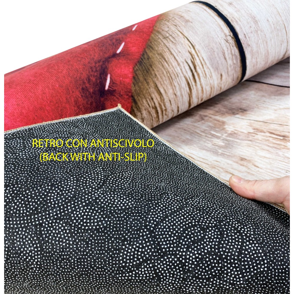 ALFOMBRA FANTASY HD dormitorio y salón moderno SHABBY CHIC corazón Rojo