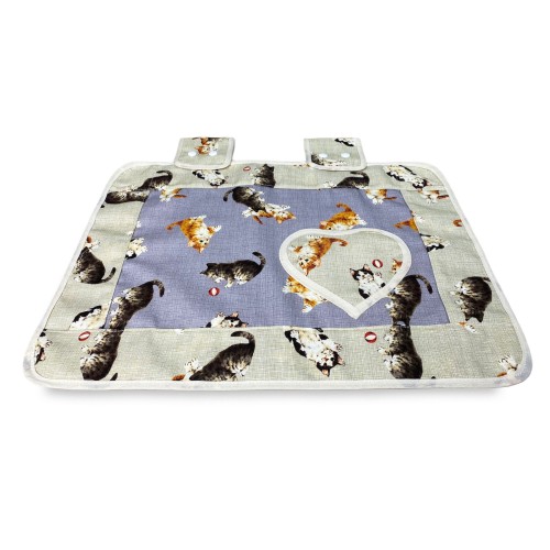 OVEN COVER OVEN COVER KITTENS DARK GREY