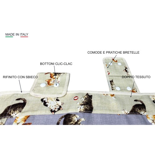 OVEN COVER OVEN COVER KITTENS DARK GREY