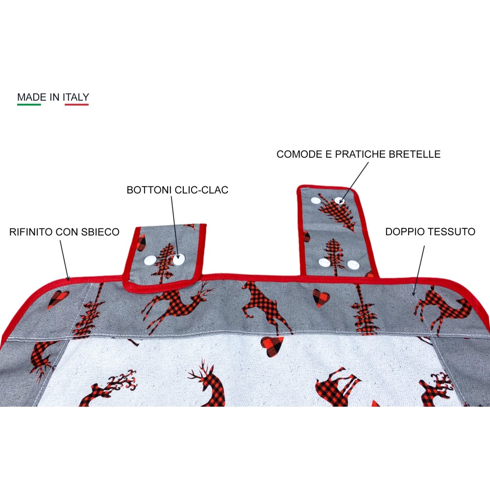 BACKOFENABDECKUNG CERVI HELLGRAU Ofenabdeckung