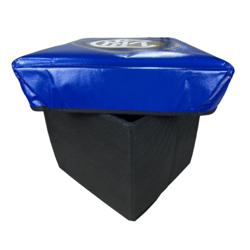 Pouf Container footrest Inter F.C. Officier Noir Bleu avec Rubby Sponge©