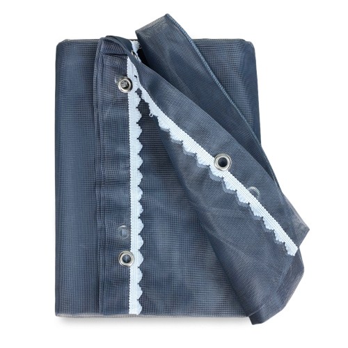 MARQUISETTE Moskitonetzvorhang für den Außenbereich aus Blei in 8 verschiedenen Größen einfarbig GRAU