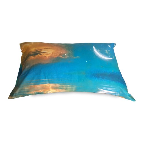 FEUILLE COMPLÈTE D’IMPRESSION NUMÉRIQUE BEDSPREAD MOON BEDSPREAD avec double garde sac 2 carrés