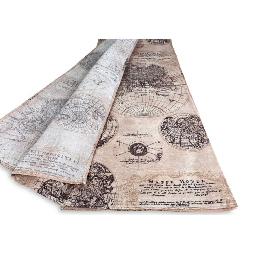 FUNDA DE DECORACIÓN GRAN BUFANDA COLCHA FUNDA DE SOFÁ tela LONETA MONDO MARRÓN