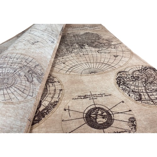 FUNDA DE DECORACIÓN GRAN BUFANDA COLCHA FUNDA DE SOFÁ tela LONETA MONDO MARRÓN