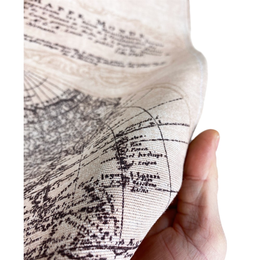 FUNDA DE DECORACIÓN GRAN BUFANDA COLCHA FUNDA DE SOFÁ tela LONETA MONDO MARRÓN