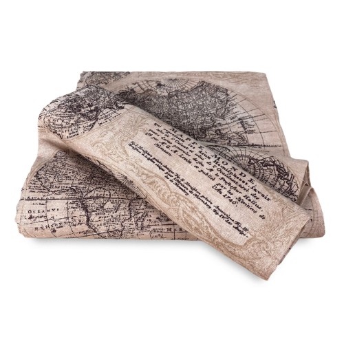 TELO ARREDO copritutto GRAN FOULARD copriletto COPRIDIVANO tessuto LONETA MONDO MARRONE