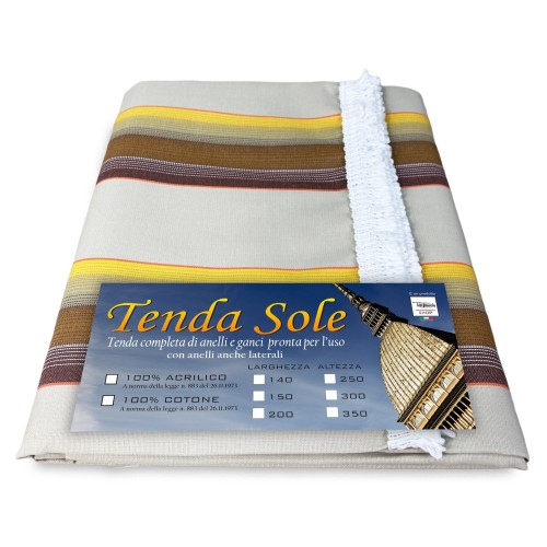 TENDA SOLE DA esterno GIARDINO balcone CALIFORNIA marrone CONFEZIONATA