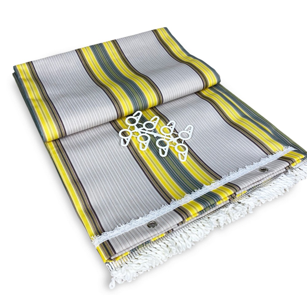 TENDA SOLE VERTIGO da esterno GIARDINO balcone RIGHINO GIALLO e MARRONE impermeabile e idrorepellente