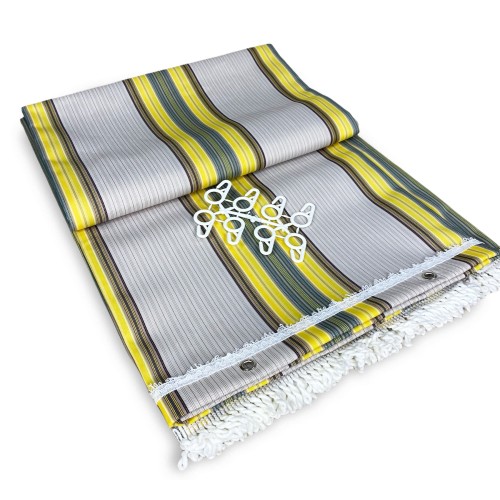 TENDA SOLE VERTIGO da esterno GIARDINO balcone RIGHINO GIALLO e MARRONE impermeabile e idrorepellente