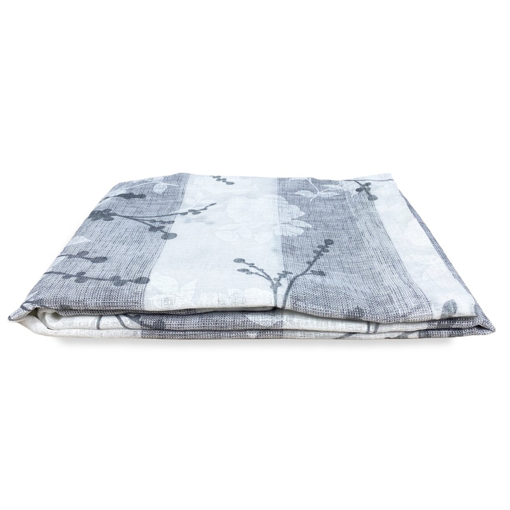 PAIR OF BOUCLÉ CURTAIN with GREY OLINKA GLASS with LUREX