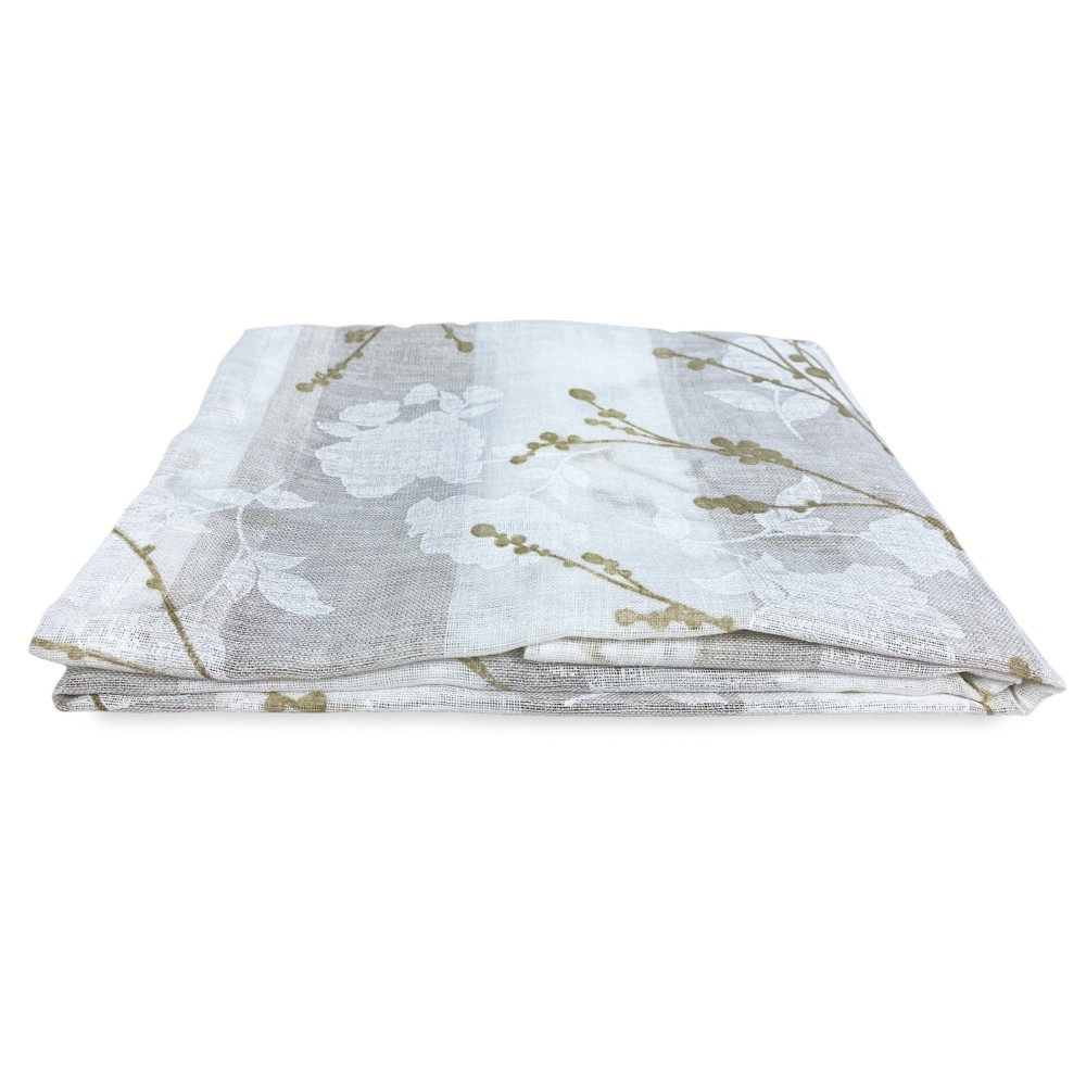 PAIR OF BOUCLÉ CURTAIN OLINKA ECRU' GLASS with LUREX